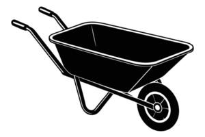 A Illustration of a Classic Wheelbarrow vector