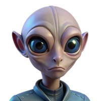 stunning creative A portrait of an alien with large, expressive eyes and intricate facial markings. Soft, portrait lighting. Alien portrait style high quality png