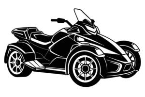 Stylish Black and White Illustration of a Side-by-Side Vehicle vector