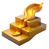 serene creative A flowing river of liquid light, cascading down a series of steps, illuminated by a warm, golden glow. Fluid movement and vibrant colors create a sense of energy and flow 4K png