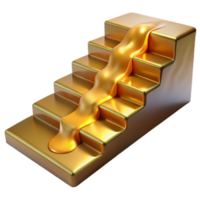 A flowing river of liquid light, cascading down a series of steps, illuminated by a warm, golden glow. Fluid movement and vibrant colors create a sense of energy and flow png