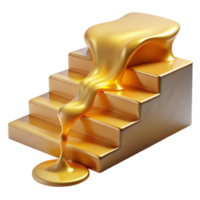 stunning abstract A flowing river of liquid light, cascading down a series of steps, illuminated by a warm, golden glow. Fluid movement and vibrant colors create a sense of energy and flow exclusive png