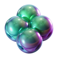 serene traditional Interlocking translucent orbs of emerald and amethyst, emitting a subtle inner luminescence, soft focus, dreamlike atmosphere high resolution png
