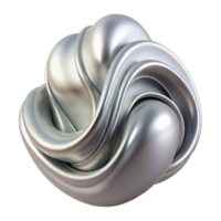 vibrant modern Fluid Streams of Silver and Pearl Gray detailed png