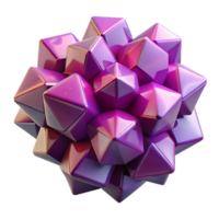 wonderful vintage A cluster of crystalline structures in shades of rose and violet, reflecting light internally, bright studio lighting, geometric abstraction high quality png