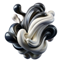 vibrant abstract A dynamic composition of swirling black and white lines, resembling smoke or ink in water, high contrast lighting, abstract expressionism exclusive png
