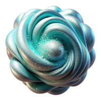 elegant traditional A swirling mass of iridescent turquoise and silver particles, illuminated by a soft ethereal glow, resembling nebula clouds, surrealism style 4K png
