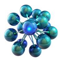 dramatic classic A cluster of glowing emerald and sapphire spheres, interconnected by thin tendrils, soft diffused lighting, bioluminescent aesthetic detailed png