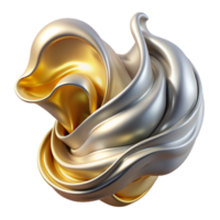 extraordinary abstract Fluid streams of silver and gold, blending seamlessly together, soft ambient lighting, surrealism style authentic png