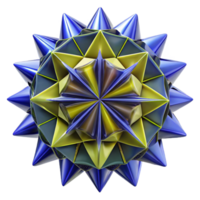 extraordinary minimalist A kaleidoscope of overlapping indigo and chartreuse triangles, creating a sense of depth and movement, diffused lighting, geometric abstraction authentic png