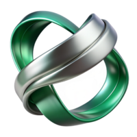 vibrant artistic A flowing ribbon of emerald and silver, twisting and turning in space, soft ambient lighting, Art Nouveau style original png
