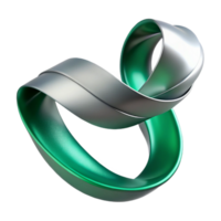 magnificent traditional A flowing ribbon of emerald and silver, twisting and turning in space, soft ambient lighting, Art Nouveau style exclusive png