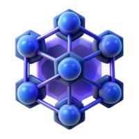 serene abstract A network of interconnected hexagonal cells in shades of sapphire and indigo, emitting a soft bioluminescence, ambient lighting, microscopic aesthetic original png