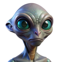 elegant vintage A Close Up Portrait of an Alien with authentic png