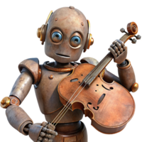 elegant creative A Robot Crafted from Salvaged Scrap high quality png