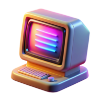 impressive artistic A Vintage Computer Monitor Displaying a original png