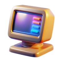 magnificent minimalist A Vintage Computer Monitor Displaying a 4K png