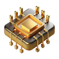 vibrant vintage A Close Up of a Microchip with Intricate authentic png