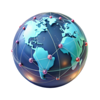 beautiful creative A Holographic Projection of a World Map authentic png