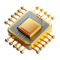dramatic modern A Close Up of a Microchip with Intricate premium png