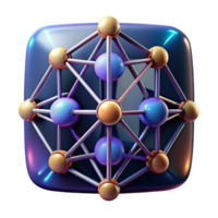 serene contemporary A stylized representation of a neural network with branching connections and glowing nodes, dark background with neon accents, abstract AI art style genuine png