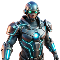stunning contemporary A futuristic exoskeleton suit with glowing power conduits and articulated joints, dramatic rim lighting, sci-fi military style genuine png