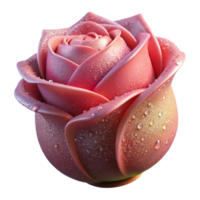 dramatic minimalist A single, unopened rosebud, covered in morning dew, soft, diffused lighting, macro photography style genuine png