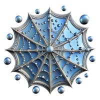 impressive minimalist A delicate spiderweb, covered in dew drops, sparkling in the morning sun, macro photography style premium png