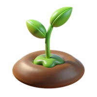 beautiful abstract A sprouting seed, pushing through the soil, soft lighting, new life theme professional png