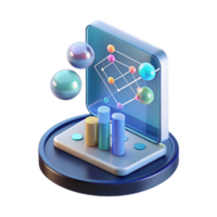 wonderful artistic A transparent, levitating touchscreen displaying complex scientific data visualizations, dynamic lighting, minimalist style 4K png