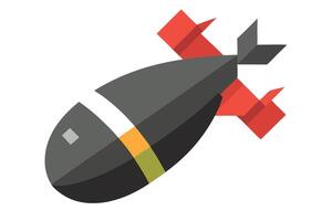 A Illustration of a Bomb in Flight vector
