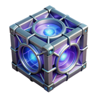 beautiful minimalist A quantum computer core glowing with energy, complex geometric patterns, ethereal lighting, abstract style premium png