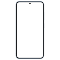 Blue Smartphone Mockup Template Without Background. Only Frame. png