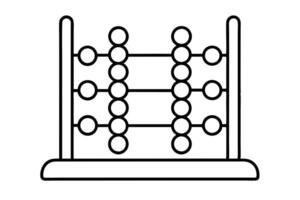 Simple Line Art Illustration of an Abacus vector