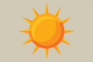 Flat Icon of a Bright, Sunny Day vector
