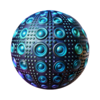 magnificent vintage A levitating sphere composed of binary code, glowing with energy, dark background with neon accents, abstract style genuine png