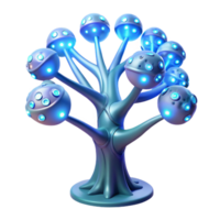 magnificent contemporary A Bioluminescent Tree with Integrated authentic png