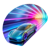 vibrant vintage A levitating sphere composed of binary code, glowing with energy, dark background with neon accents, abstract style high quality png