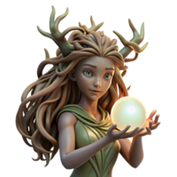 wonderful artistic A Serene Dryad with Bark Like Skin and high resolution png