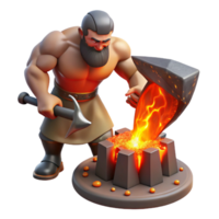 beautiful classic A Powerful Cyclops Forging a Thunderbolt exclusive png