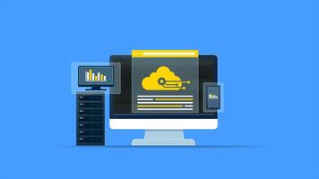 Internet Technology Advancements in Cloud Computing Animation video