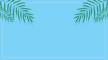 Tropical Palm Leaf Background with Blue Sky for Summer Designs and Creative Projects vector