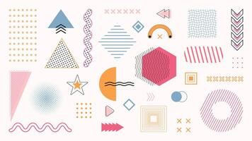 Modern Geometric Elements Background with Abstract Shapes for Creative Digital Designs vector