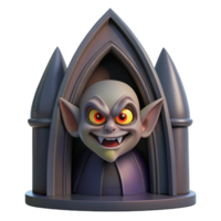 beautiful vintage A mischievous imp hiding in the shadows of a gothic cathedral, its eyes gleaming with malice. Dark, atmospheric lighting. Gothic horror style detailed png