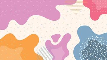 stylish Memphis-style abstract background with fluid shapes and vibrant colors. Ideal for digital design, branding, and social media. High-quality and visually appealing. vector