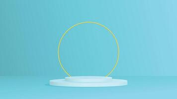Showcase your products with this elegant 3D podium mockup. Perfect for branding, advertising, and promotional content. Use this minimalist background for a clean, modern look. vector