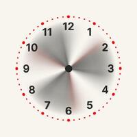 Classic watch dial with very fast spinning hands. Concept of imperceptible flow of time or life. vector