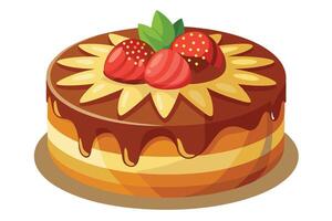 A colorful Birthday Cake Illustration for Design Elements vector