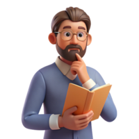 magnificent contemporary Portrait of a Man with a Thoughtful detailed png