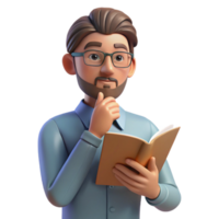 elegant vintage Portrait of a Man with a Thoughtful high resolution png